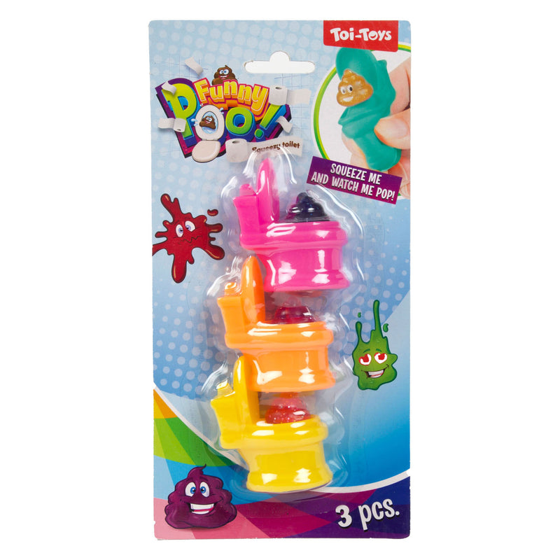 Chargez l'image dans la visionneuse de la galerie, Toi-toys funny poo knijptoiletten glitter drol set van 3 stuks 2 assorti