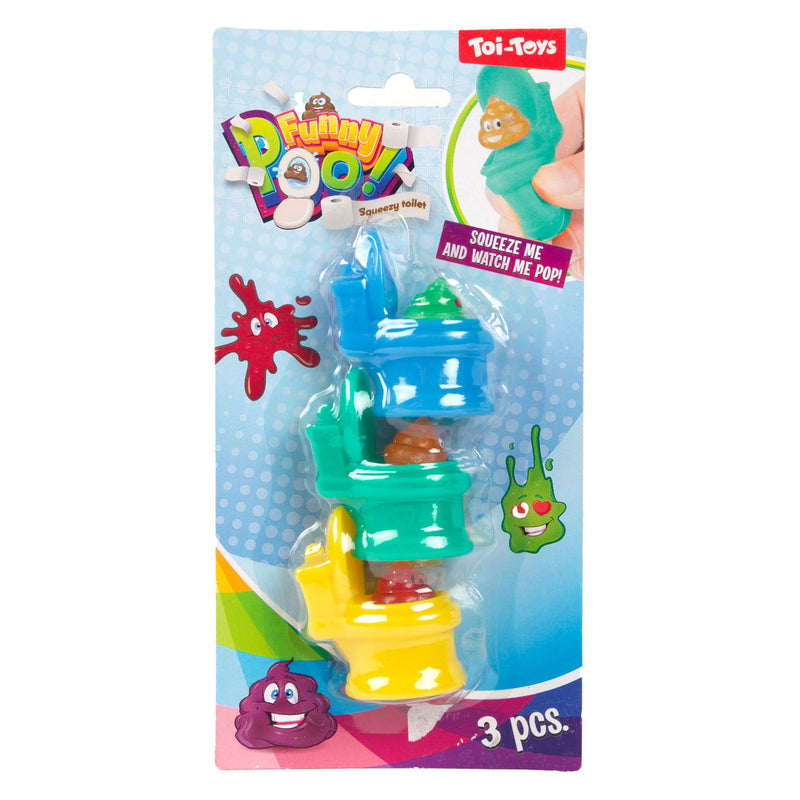 Chargez l'image dans la visionneuse de la galerie, Toi-toys funny poo knijptoiletten glitter drol set van 3 stuks 2 assorti