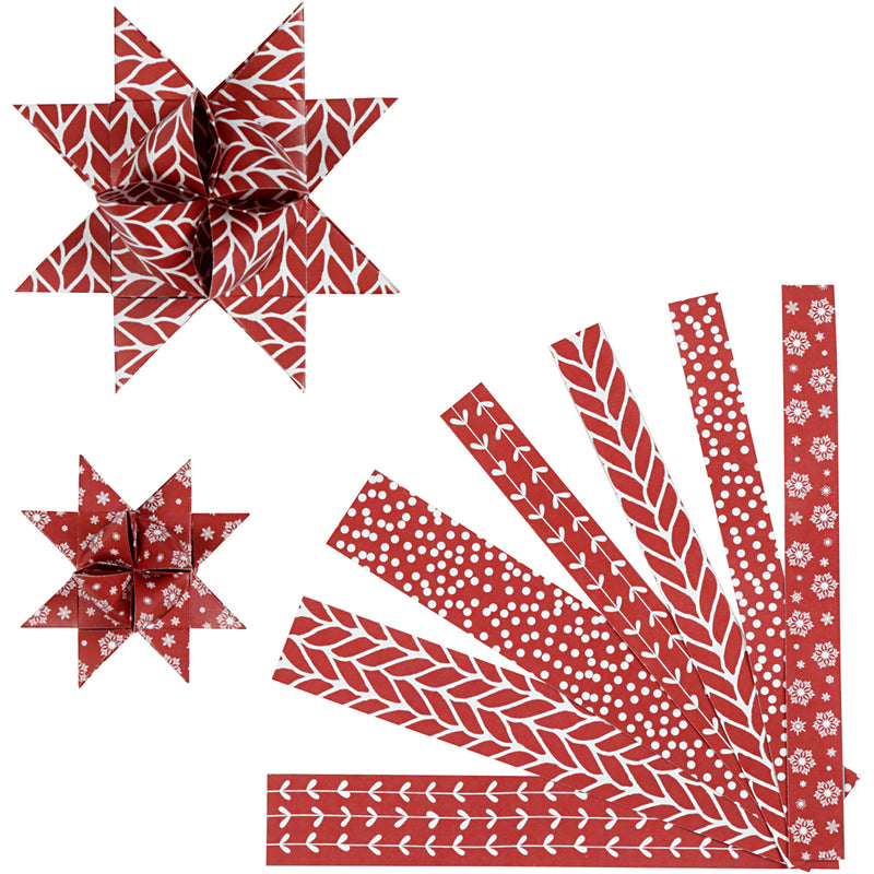 Load image into Gallery viewer, Https: www.cchobby.nl papieren-vlechtstroken-l-44-78-cm-b-15-25-mm-d-6-5-11-5-cm-rood-wit-60-stroken-1-doos-24353