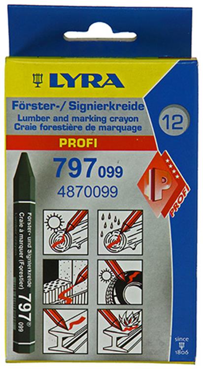 Chargez l'image dans la visionneuse de la galerie, Lyra 1004744 - markeerkrijt 12st ø12x120mm zwart | 4 stuks