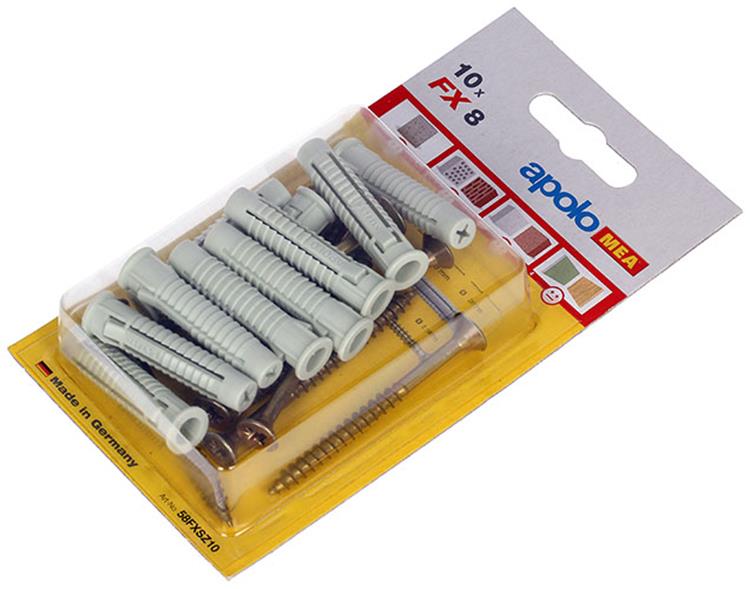 Afbeelding laden in galerijviewer, Celo 1047067 - nylon plug fx8 met schroeven 5x60 10 stuks | 1 stuks