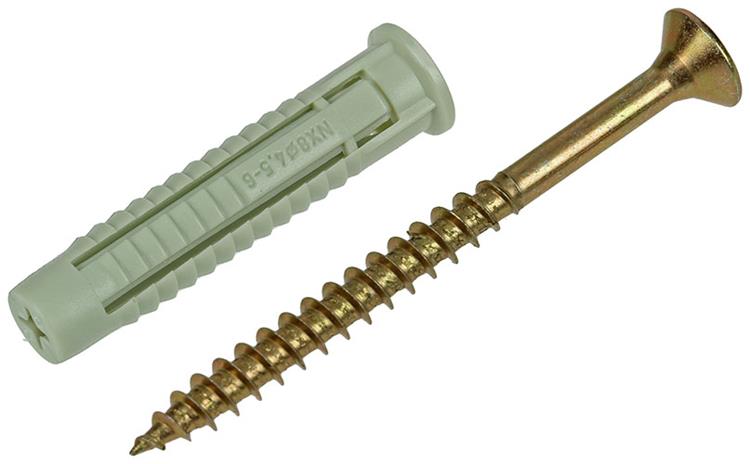 Afbeelding laden in galerijviewer, Celo 1047067 - nylon plug fx8 met schroeven 5x60 10 stuks | 1 stuks