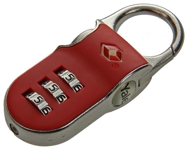 Afbeelding laden in galerijviewer, Yale 1018560 - hangslot tsa clip-on rood 1st standard security | 6 stuks