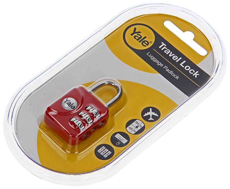 Afbeelding laden in galerijviewer, Yale 1018567 - bagage-cijferhangslot rood yp1 28 121 1r 28mm | 6 stuks