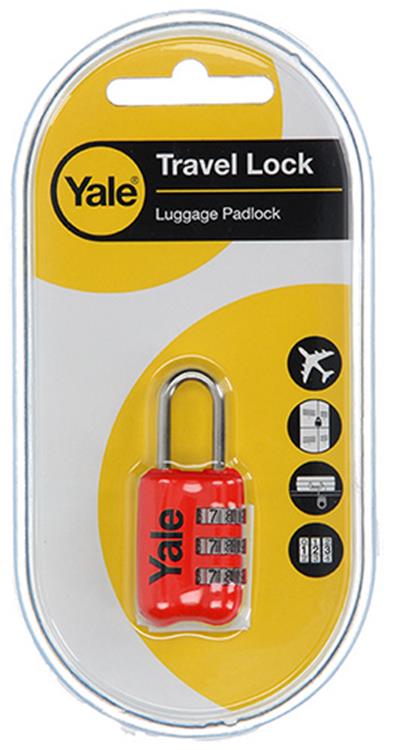 Afbeelding laden in galerijviewer, Yale 1018570 - bagage-cijferhangslot rood yp2 23 128 1r 23mm | 6 stuks