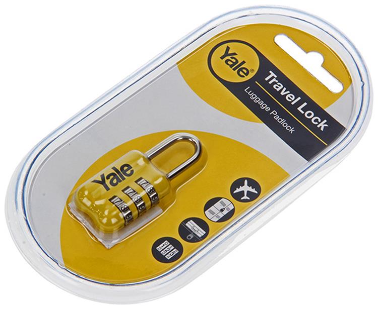 Afbeelding laden in galerijviewer, Yale 1018571 - bagage-cijferhangslot geel yp2 23 128 1y 23mm | 6 stuks