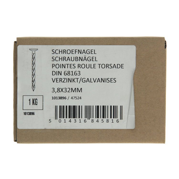 Afbeelding laden in galerijviewer, 1013896 - 1 kg schroefspijkers verzinkt 3,8x32mm | 4 stuks