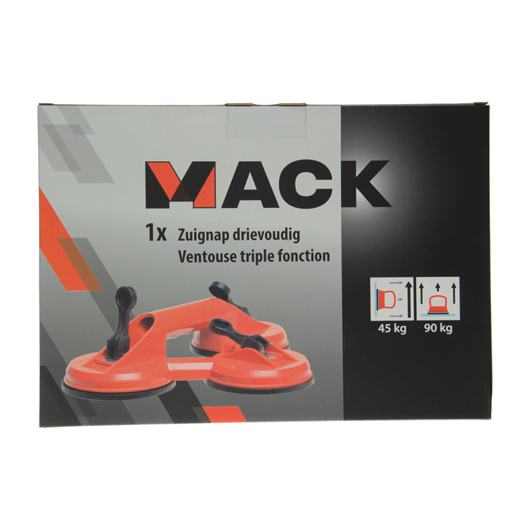 Afbeelding laden in galerijviewer, Mack 1004637 - zuignap 3 voudig rood ø 12cm | 4 stuks