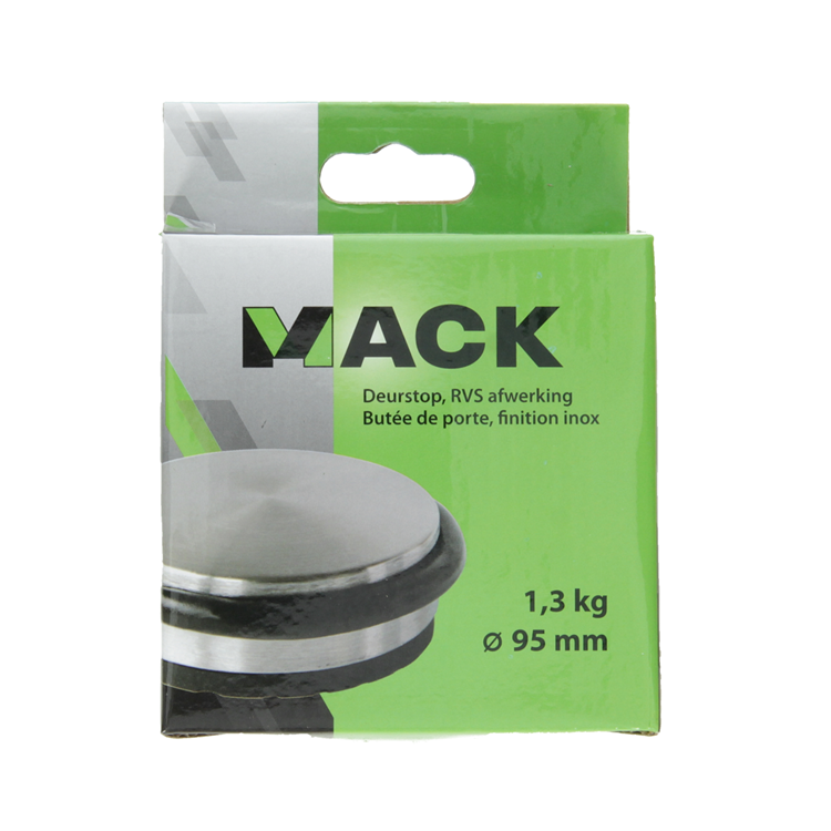 Laden Sie das Bild in Galerie -Viewer, Mack 1005318 - zware deurstop inox look 1,3 kg ø 95 mm 1 st pc | 6 stuks
