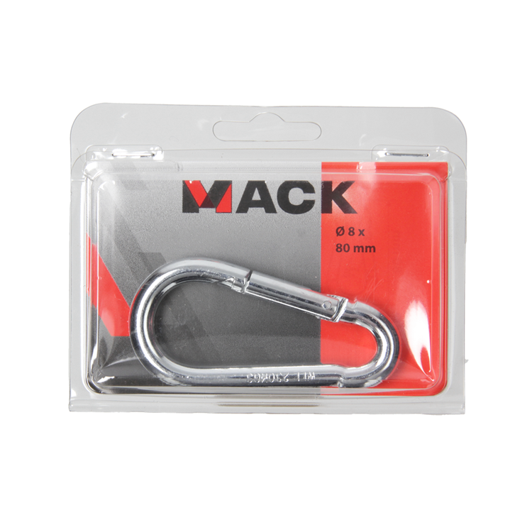Afbeelding laden in galerijviewer, Mack 1006849 - 1 karabijnhaak + veer verzinkt bl 80x8mm | 5 stuks