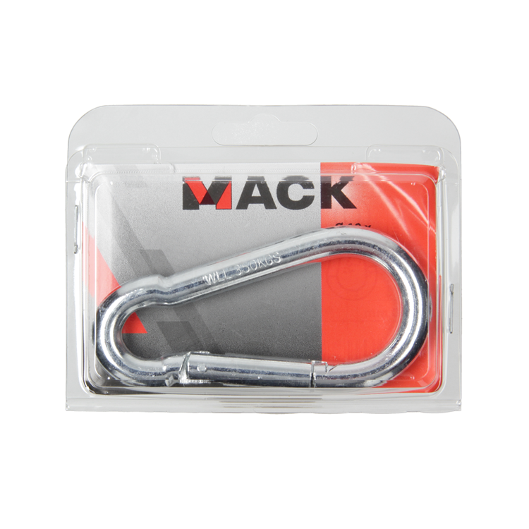 Afbeelding laden in galerijviewer, Mack 1006850 - 1 karabijnhaak + veer verzinkt bl 100x10mm | 5 stuks
