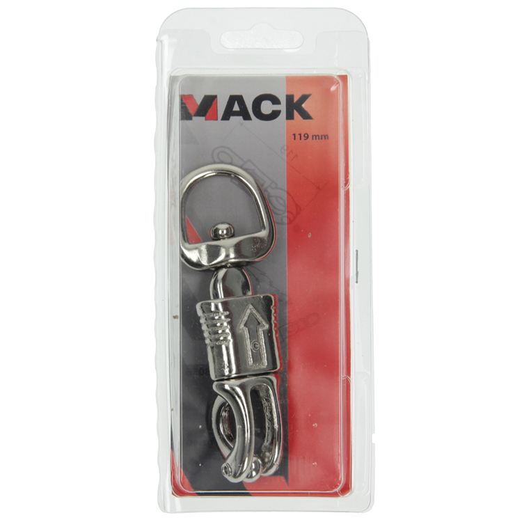Afbeelding laden in galerijviewer, Mack 1006857 - 1 paniekhaak met draaioogverzinkt 100mm bl | 5 stuks