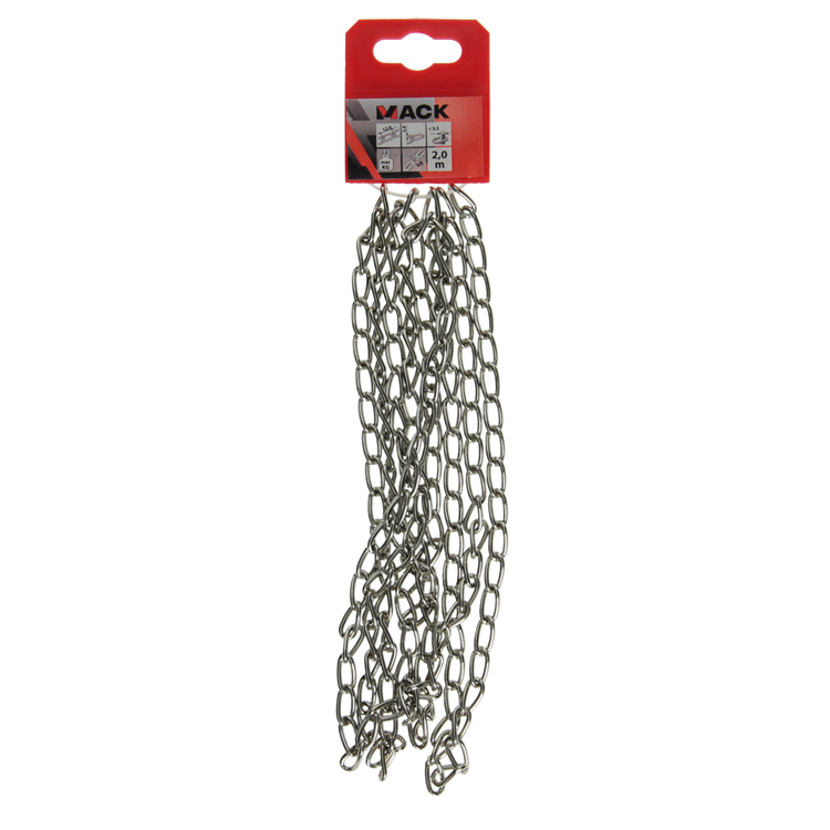 Afbeelding laden in galerijviewer, Mack 1006934 - gourmetteketting vernikkeld ø 2mm l 12,4mm 2m | 5 stuks