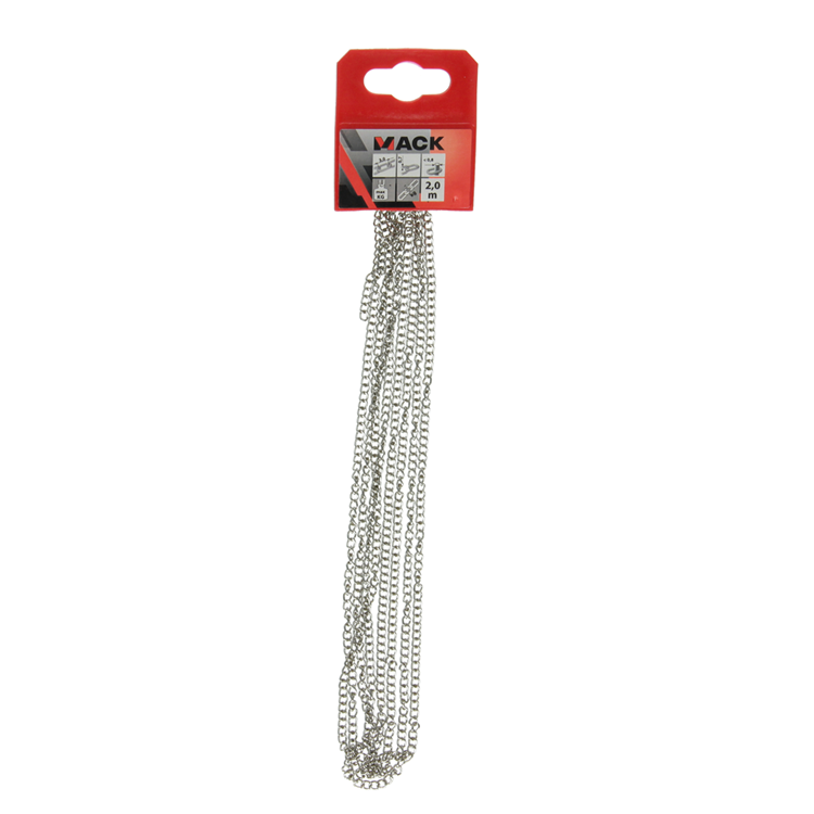 Afbeelding laden in galerijviewer, Mack 1006936 - gourmetteketting vernikkeld ø 0,7mm l 3mm 2m | 5 stuks