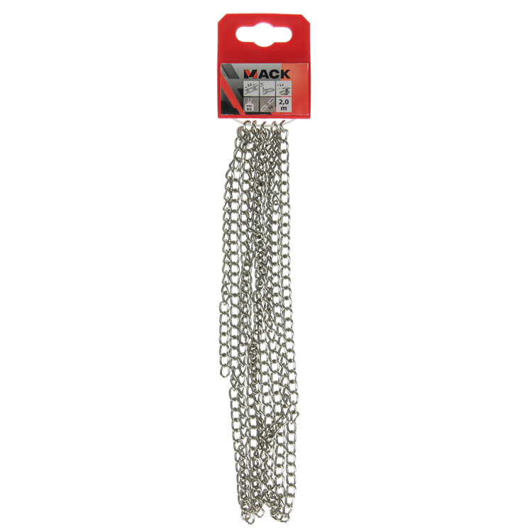 Afbeelding laden in galerijviewer, Mack 1006937 - gourmetteketting vernikkeld ø 1,5mm l 4,5mm 2m | 5 stuks