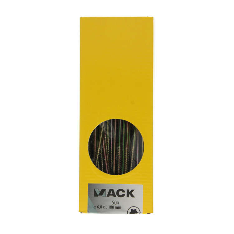 Afbeelding laden in galerijviewer, Mack 1006995 - spaanplschrf. vzkop-zelfb geelverzinkt 50st 6 x 180mm | 2 stuks