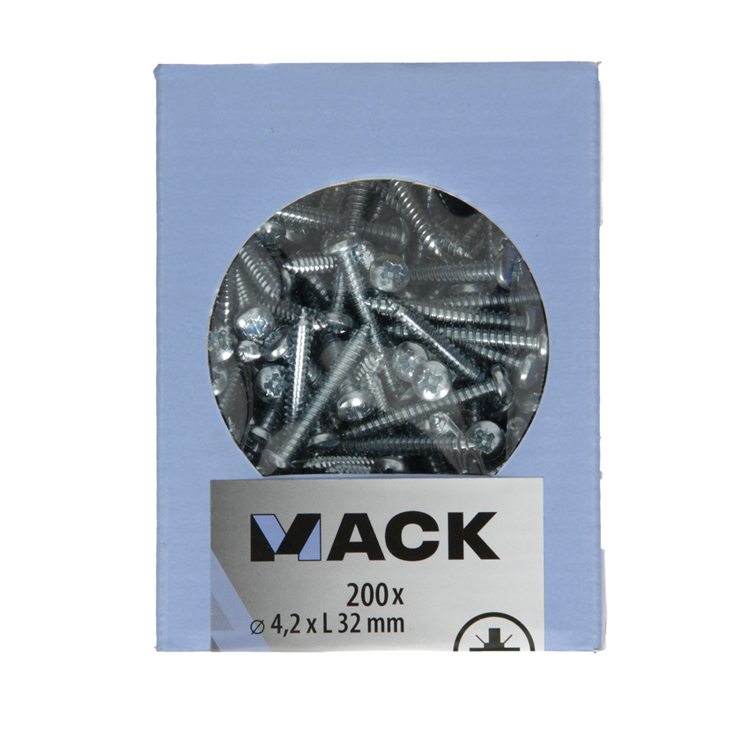Afbeelding laden in galerijviewer, Mack 1006999 - zelftap. schroef cyl. kop 200 200 st 4,2x32mm | 5 stuks