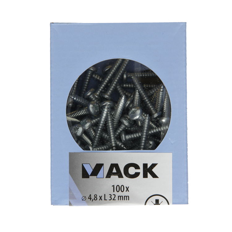 Laden Sie das Bild in Galerie -Viewer, Mack 1007001 - zelftap. schroef cyl. kop 100 100 st 4,8x32mm | 5 stuks