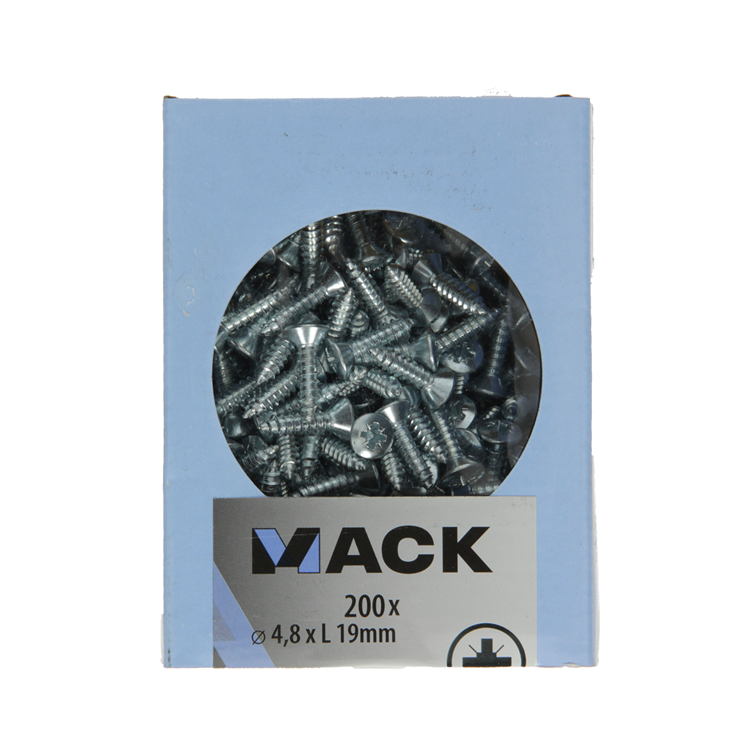 Afbeelding laden in galerijviewer, Mack 1007009 - zelftap. schroef bvz kop 200 200 st 4,8x19mm | 5 stuks