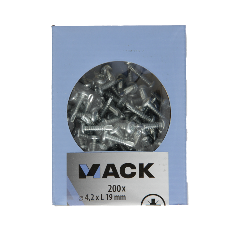 Chargez l'image dans la visionneuse de la galerie, Mack 1007013 - zelfbor. schroef cyl. kop 200 200 st 4,2x19mm | 5 stuks