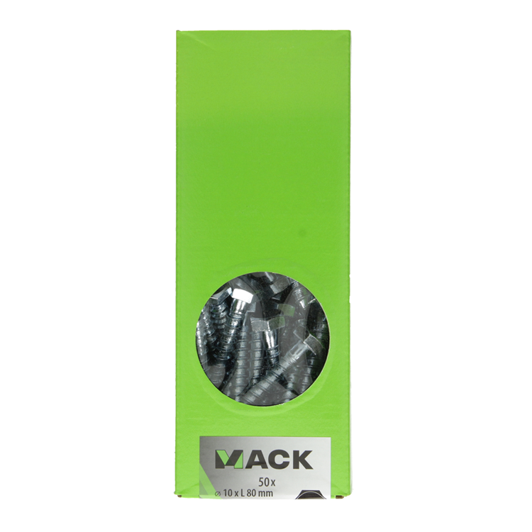 Chargez l'image dans la visionneuse de la galerie, Mack 1007045 - houtdraadbout staal verzinkt 50 st 10 x 80 mm | 1 stuks