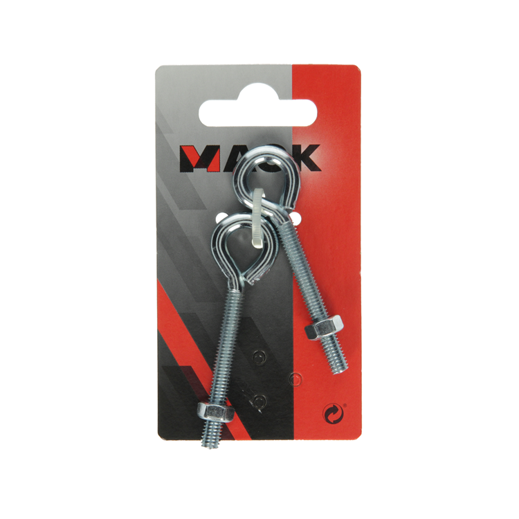 Afbeelding laden in galerijviewer, Mack 1008547 - 2 oogbouten + moer m6 x 50mm verzinkt | 10 stuks
