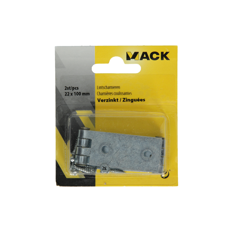 Afbeelding laden in galerijviewer, Mack 1013482 - 2 lintscharnieren verzinkt h 22 x b 100 mm | 5 stuks