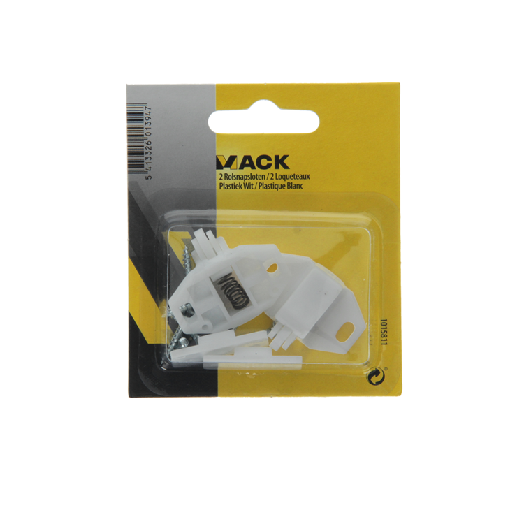 Afbeelding laden in galerijviewer, Mack 1015811 - 2 rolsnapsloten wit kunststof | 10 stuks