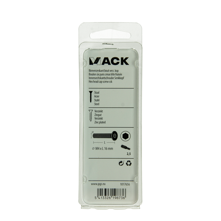 Afbeelding laden in galerijviewer, Mack 1017656 - binnenzeskant bout verz. kop verz. 12st m4x16 | 10 stuks