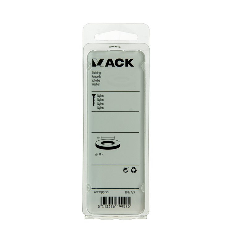 Afbeelding laden in galerijviewer, Mack 1017729 - sluitring nylon 12 st m4 | 10 stuks