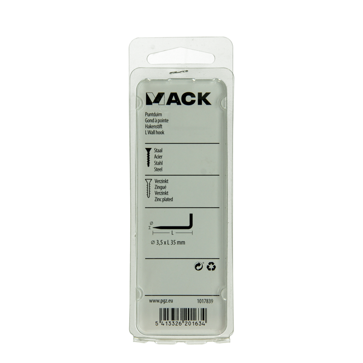 Afbeelding laden in galerijviewer, Mack 1017839 - puntduim staal verzinkt 11 st 3,5 x 35 mm | 10 stuks