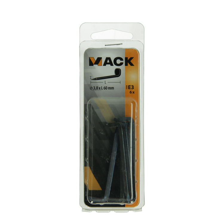 Afbeelding laden in galerijviewer, Mack 1019708 - balkhaak geblauwd staal 6 st 3,8 x 60mm | 5 stuks