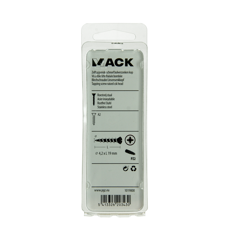 Afbeelding laden in galerijviewer, Mack 1019800 - zelftappende schroef bolvz.kopa2 10st 4,2 x 19 mm | 10 stuks