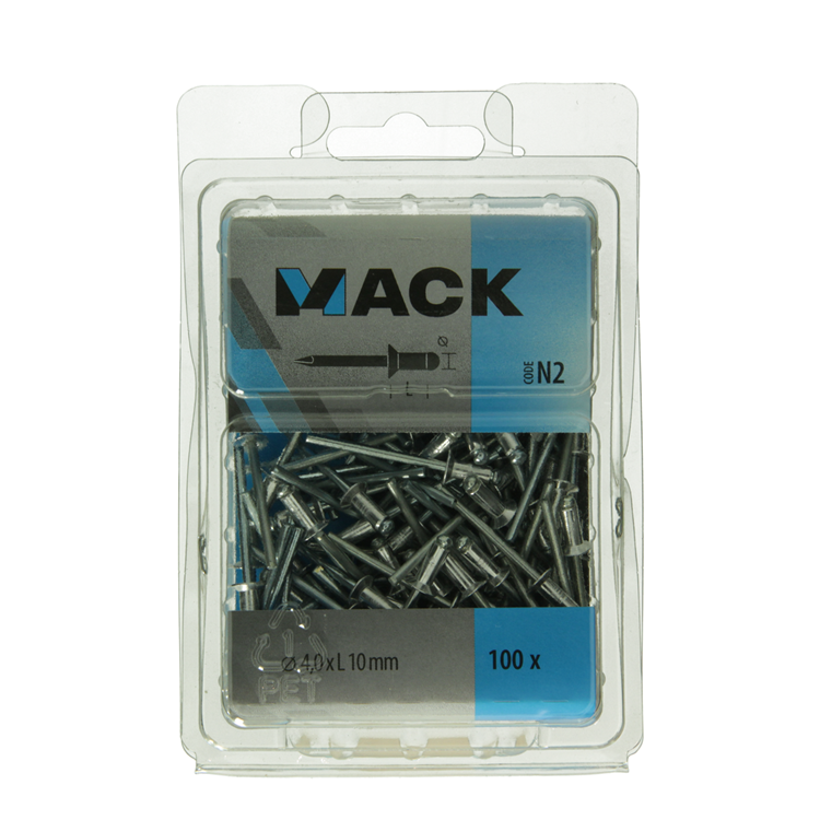 Afbeelding laden in galerijviewer, Mack 1020314 - 100 blindnieten alu 4,0x10mm | 5 stuks