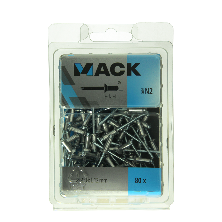 Afbeelding laden in galerijviewer, Mack 1020315 - 80 blindnieten alu 4,0x12mm | 5 stuks