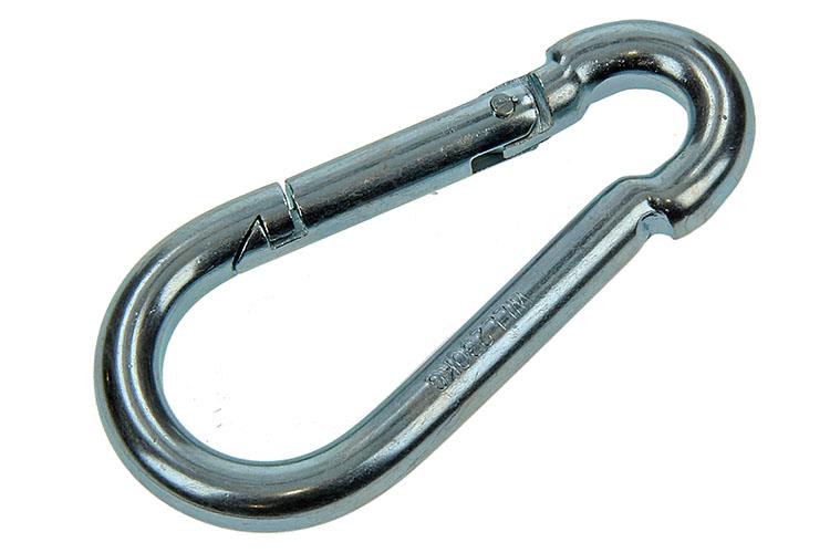Afbeelding laden in galerijviewer, Mack 1006849 - 1 karabijnhaak + veer verzinkt bl 80x8mm | 5 stuks