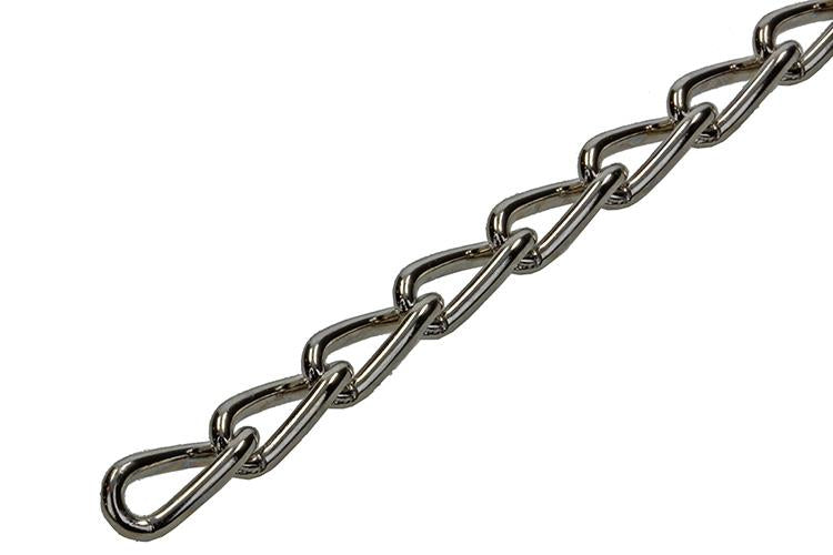 Afbeelding laden in galerijviewer, Mack 1006934 - gourmetteketting vernikkeld ø 2mm l 12,4mm 2m | 5 stuks