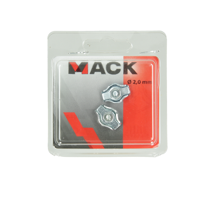 Afbeelding laden in galerijviewer, Mack 1006862 - 2 staaldraadklemmen simplex verzinkt 2mm bl | 5 stuks
