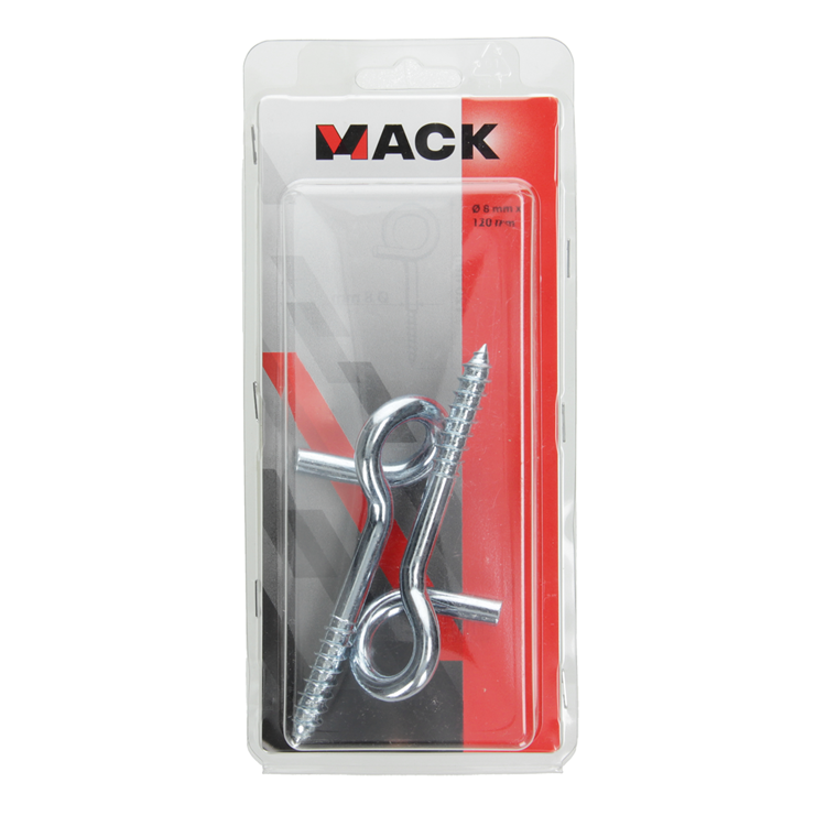 Afbeelding laden in galerijviewer, Mack 1006905 - 2 krulhaken 120mm verzinkt | 5 stuks