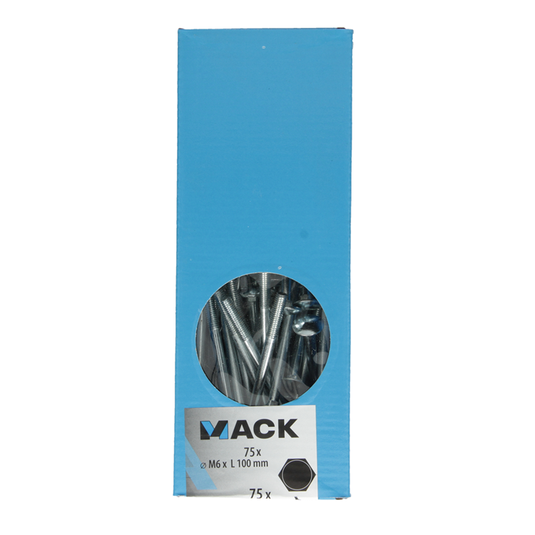 Chargez l'image dans la visionneuse de la galerie, Mack 1007056 - houtbout + moer verzinkt 75 st6 x 100 mm | 1 stuks