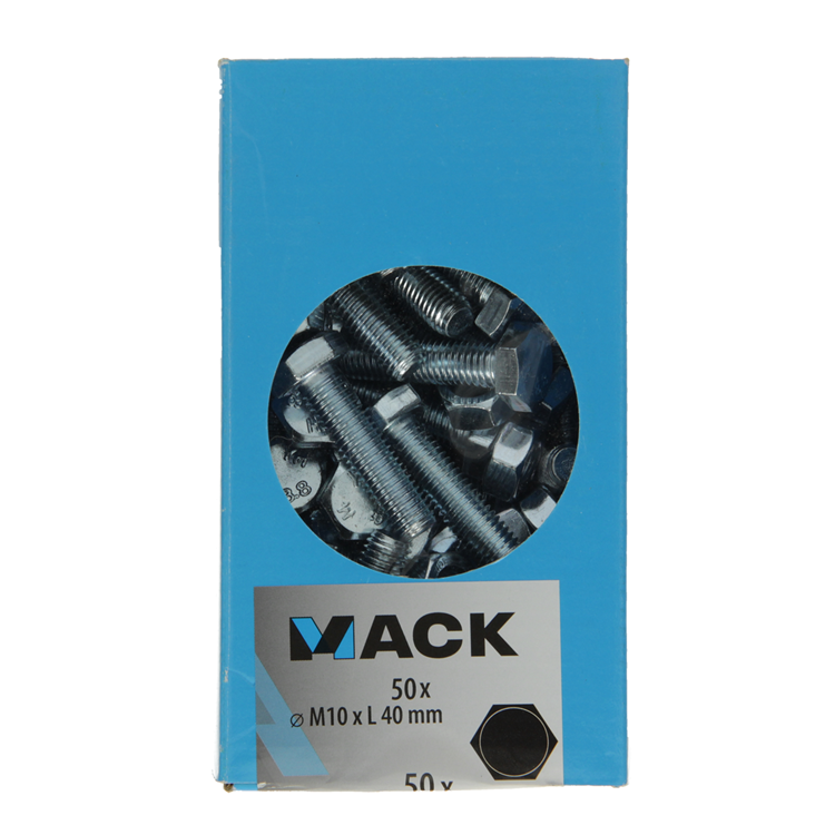 Afbeelding laden in galerijviewer, Mack 1007082 - tapbout + moer verzinkt 50 st 10 x 40 mm | 4 stuks
