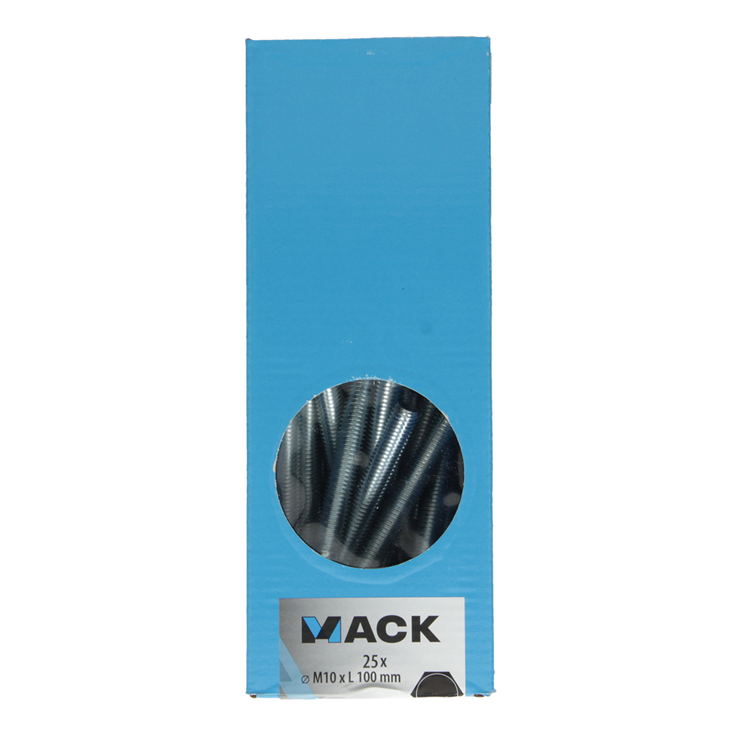 Afbeelding laden in galerijviewer, Mack 1007085 - tapbout + moer verzinkt 25 st 10 x 100 mm | 2 stuks