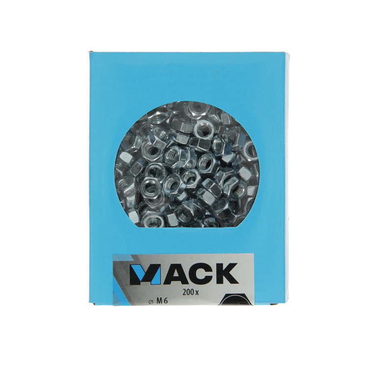 Cargue la imagen en el visor de la galería, Mack 1007096 - zeskantmoeren 200 st m6 | 5 stuks