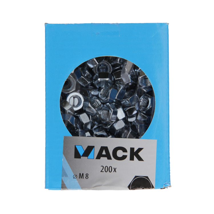 Afbeelding laden in galerijviewer, Mack 1007097 - zeskantmoeren 200 st m8 | 5 stuks