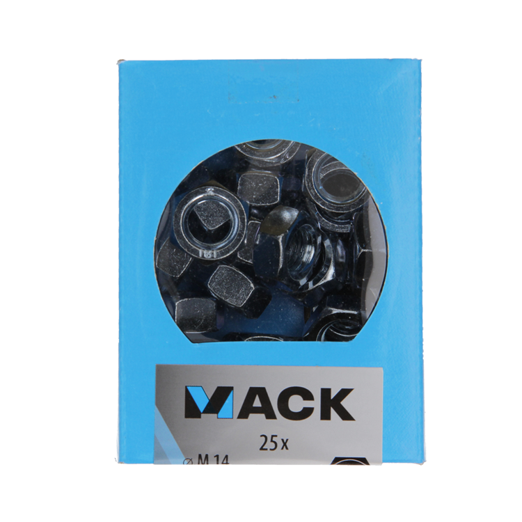 Afbeelding laden in galerijviewer, Mack 1007100 - zeskantmoeren 25 st m14 | 5 stuks