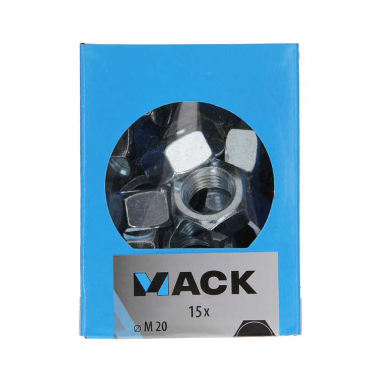 Afbeelding laden in galerijviewer, Mack 1007103 - zeskantmoeren 15 st m20 | 5 stuks