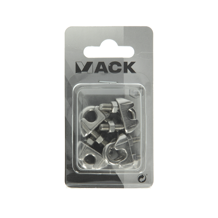 Laden Sie das Bild in Galerie -Viewer, Mack 1008445 - 4 staaldraadklemmen 6mm inox | 10 stuks