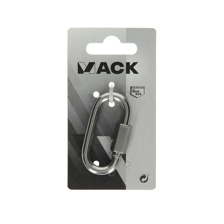 Afbeelding laden in galerijviewer, Mack 1008457 - 1 loze schakel + moer 6mm inox | 10 stuks