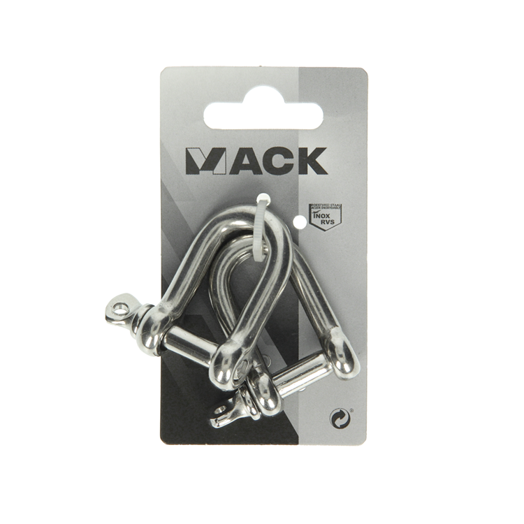Afbeelding laden in galerijviewer, Mack 1008461 - 2 kelven recht 8mm inox | 10 stuks