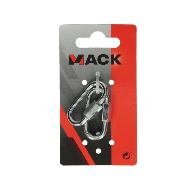 Afbeelding laden in galerijviewer, Mack 1008488 - 2 loze schakels + moer 4mm verzinkt | 10 stuks